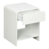Κομοδίνο Zeplen pakoworld MDF σε λευκή απόχρωση 40x40x53εκ
