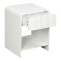 Κομοδίνο Zeplen pakoworld MDF σε λευκή απόχρωση 40x40x53εκ