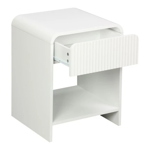 Κομοδίνο Lemperto pakoworld MDF σε λευκή απόχρωση 40x40x53εκ