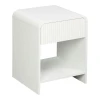 Κομοδίνο Zeplen pakoworld MDF σε λευκή απόχρωση 40x40x53εκ