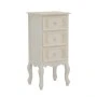 Pazlen Inart bedside table antique white color mdf 40x34.5x82cm