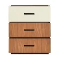 Κομοδίνο Sonlen pakoworld mdf σε καρυδί-μπεζ απόχρωση 60x40x66εκ