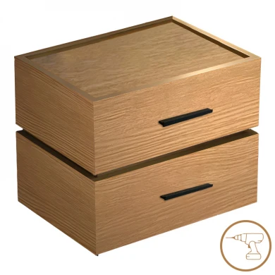 Κομοδίνο Sonlen pakoworld mdf σε oak απόχρωση 60x40x44.5εκ