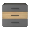 Sonlen pakoworld mdf bedside table in sonoma-charcoal shade 60x40x66cm