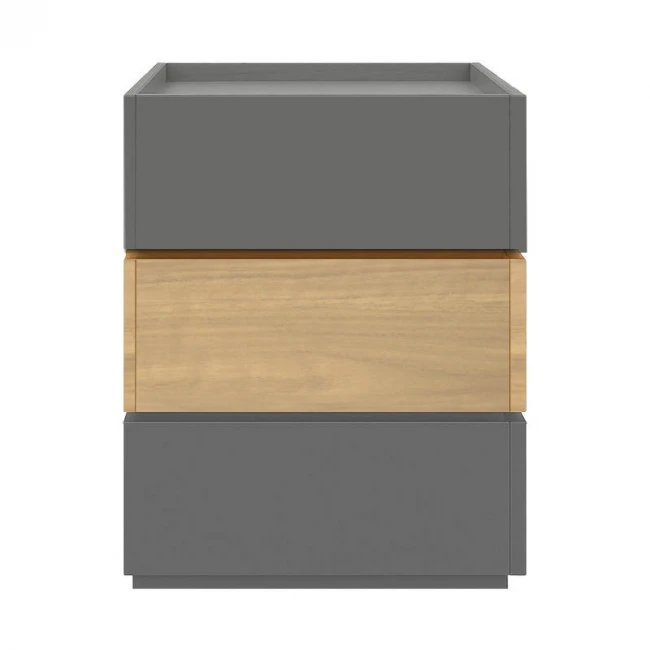 Sonlen pakoworld mdf bedside table in sonoma-charcoal shade 60x40x66cm