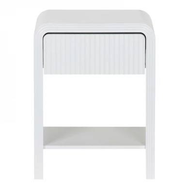 Κομοδίνο Zeplen pakoworld MDF σε λευκή απόχρωση 40x30x53εκ