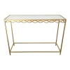 Console table Benda Inart metal in gold color 100x30x80cm