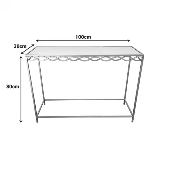 Console table Benda Inart metal in gold color 100x30x80cm