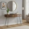 Κονσόλα Boho pakoworld καρυδί με μεταλλικά πόδια 100x50,5x74,5εκ