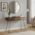 Κονσόλα Boho pakoworld καρυδί με μεταλλικά πόδια 100x50,5x74,5εκ