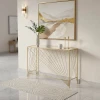 Κονσόλα Gioni Inart χρυσό μέταλλο 110x30x75εκ