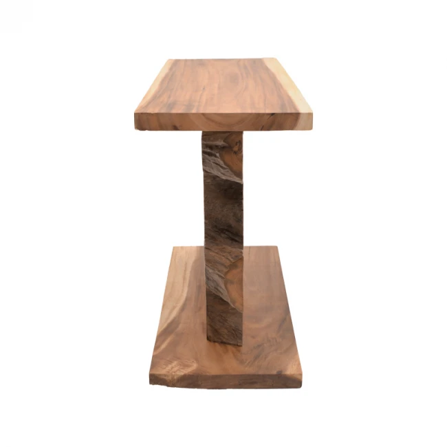 Console table Nasiol Inart teak wood in natural color 120x40x75cm