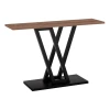 Console Wirmo pakoworld walnut-black metal 110x30x80cm