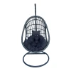 Cungo pakoworld swing nest with metal base - pe rattan in grey color 125x105x195cm