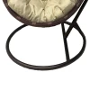 Nest swing with base Cungo pakoworld metal brown- pe rattan brown with beige cushion 125x105x195cm