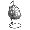 Hudson pakoworld garden swing hanging metal-pp- pillow in gray color 109x100x197cm