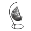 Hudson pakoworld garden swing hanging metal-pp- pillow in gray color 109x100x197cm