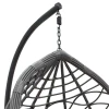 Hudson pakoworld garden swing hanging metal-pp- pillow in gray color 109x100x197cm