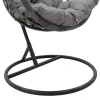 Hudson pakoworld garden swing hanging metal-pp- pillow in gray color 109x100x197cm
