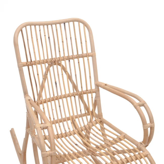 Rocking chair Cormeny pakoworld natural color rattan 108x71x103cm