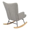Rotating armchair Jianna pakoworld light grey fabric and legs in natural color 79x64x89cm