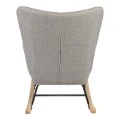 Rotating armchair Jianna pakoworld light grey fabric and legs in natural color 79x64x89cm