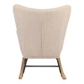 Rotating armchair Jianna pakoworld cream fabric and legs in natural color 79x64x89cm