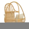 Hanging swing Jorg pakoworld natural rattan-cream cushion 80x59x105cm