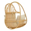 Hanging swing Jorg pakoworld natural rattan-cream cushion 80x59x105cm