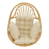 Hanging swing Jorg pakoworld natural rattan-cream cushion 80x59x105cm