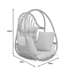 Hanging swing Jorg pakoworld natural rattan-cream cushion 80x59x105cm