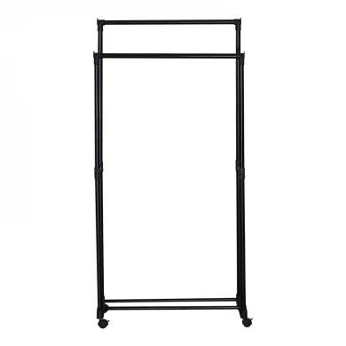 Floor hanger Ganco pakoworld black metal 74.5x39x157cm