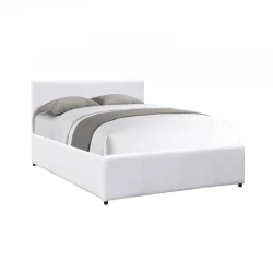 Κρεβάτι Dellia pakoworld με αποθηκευτικό χώρο pu λευκό 120x200εκ