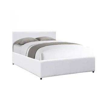 Κρεβάτι Dellia pakoworld με αποθηκευτικό χώρο pu λευκό 120x200εκ