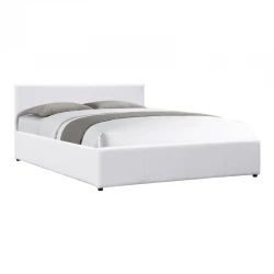 Dellia pakoworld bed with storage space pu white 150x200cm