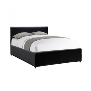 Dellia pakoworld bed with storage space pu black 120x200cm