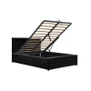 Κρεβάτι Dellia pakoworld με αποθηκευτικό χώρο pu μαύρο 120x200εκ