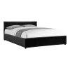 Dellia pakoworld bed with storage space pu black 150x200cm