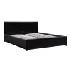 Dellia pakoworld bed with storage space pu black 150x200cm