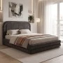 Double bed Arlia pakoworld anthracite fabric 160x200cm