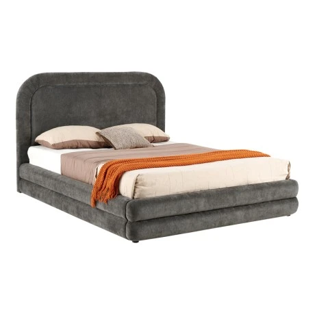 Double bed Arlia pakoworld anthracite fabric 160x200cm