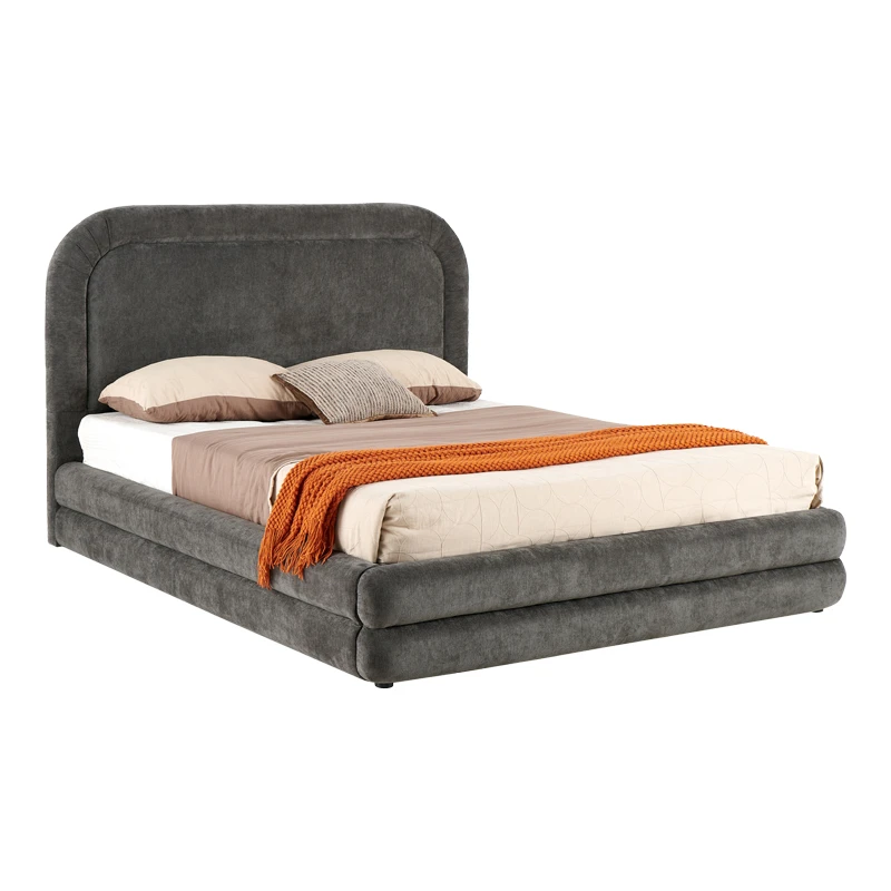 Double bed Arlia pakoworld anthracite fabric 160x200cm