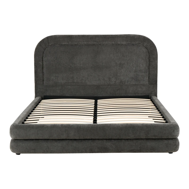 Double bed Arlia pakoworld anthracite fabric 160x200cm