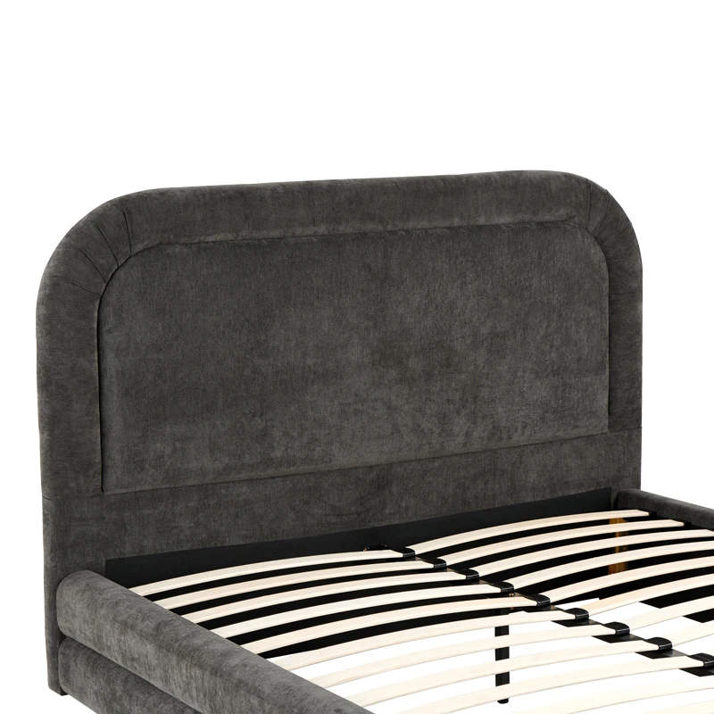 Double bed Arlia pakoworld anthracite fabric 160x200cm