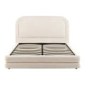 Double bed Arlia pakoworld beige fabric 160x200cm