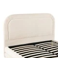 Double bed Arlia pakoworld beige fabric 160x200cm