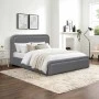 Double bed with storage space Bendy pakoworld anthracite fabric 160x200cm
