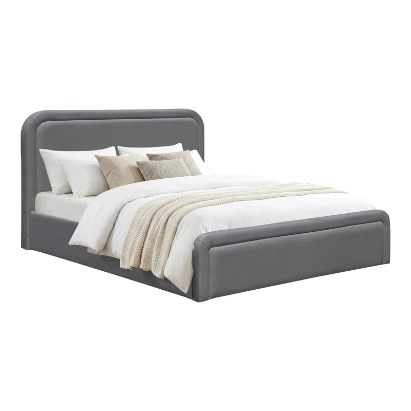 Double bed with storage space Bendy pakoworld anthracite fabric 160x200cm