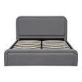 Double bed with storage space Bendy pakoworld anthracite fabric 160x200cm