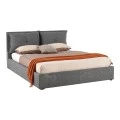 Double bed Dorma pakoworld with storage space anthracite fabric 160x200cm